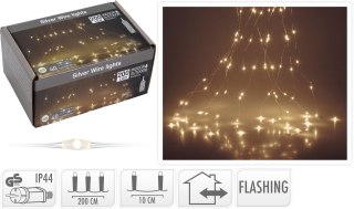 ŁAŃCUCH LED 200LED 2M WW ZEWNĘTRZNE FLASH