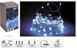 ŁAŃCUCH LED 320L BIAŁY WW ZEWNĘTRZNE+8FUNKCJI 3190CM