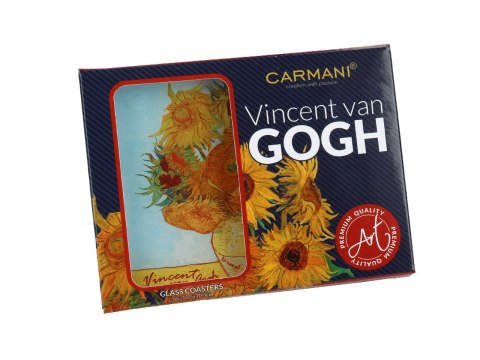 Podkładka szklana - V. van Gogh, Słoneczniki wazon (CARMANI)