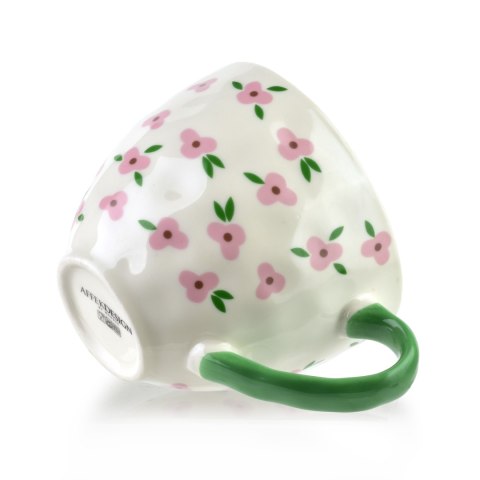 FLORELLA Kubek 400ml 11x15x9cm różowe kwiatki