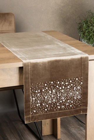OBRUS ROYAL 2 35 X 220 CM CIEMNOBEŻOWY