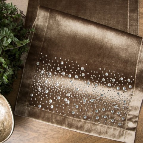OBRUS ROYAL 2 35 X 220 CM CIEMNOBEŻOWY