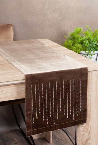 OBRUS ROYAL 3 35 X 140 CM CIEMNOBEŻOWY