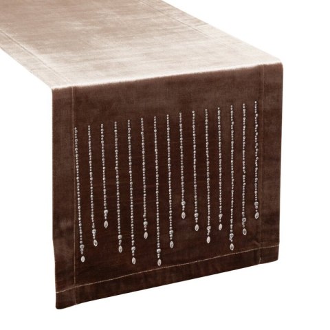OBRUS ROYAL 3 35 X 140 CM CIEMNOBEŻOWY