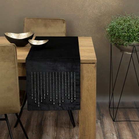 OBRUS ROYAL 3 35 X 180 CM CZARNY