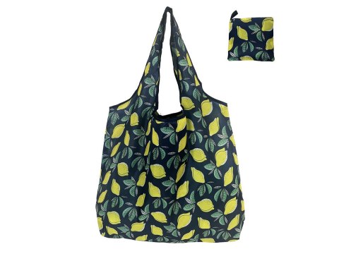 Torba na ramię, składana - cytryny