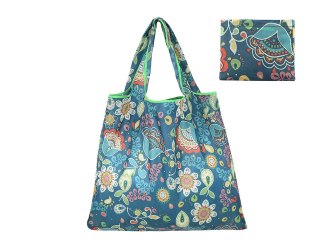 Torba na ramię, składana - kwiaty