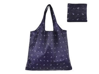 Torba na ramię, składana - wzór marynistyczny