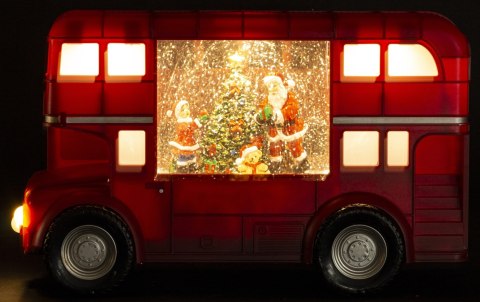 Dekoracja Świąteczny Autobus Z Pozytywką Led