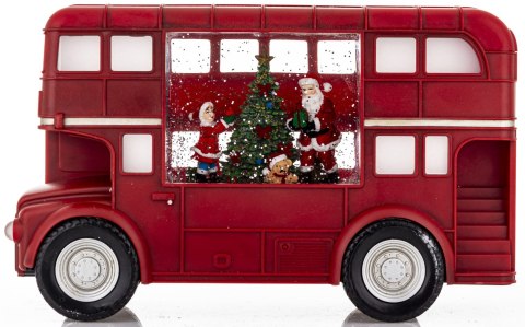 Dekoracja Świąteczny Autobus Z Pozytywką Led