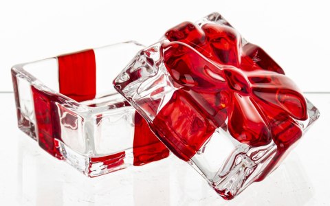 Szklany Pojemnik Z Kokardką