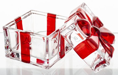 Szklany Pojemnik Z Kokardką