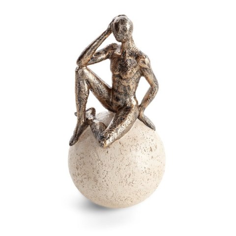 FIGURKA DEKORACYJNA OSCAR (01) 11 X 11 X 22 CM KREMOWY