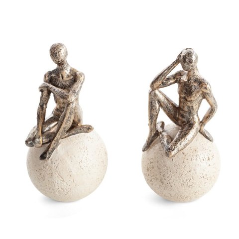 FIGURKA DEKORACYJNA OSCAR (01) 11 X 11 X 22 CM KREMOWY