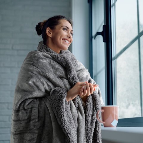 KOC TEDY 170 X 210 CM STALOWY