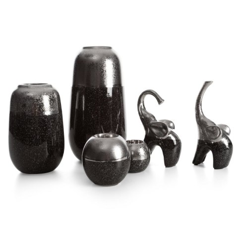 WAZON DEKORACYJNY LEO (02) 14 X 14 X 22 CM SREBRNY