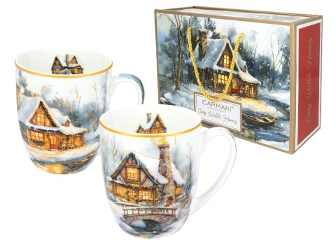 Kpl. 2 kubków świątecznych - Dom w objęciach zimy (CARMANI) Kpl. 2 kubków świątecznych - Dom w objęciach zimy (CARMANI)