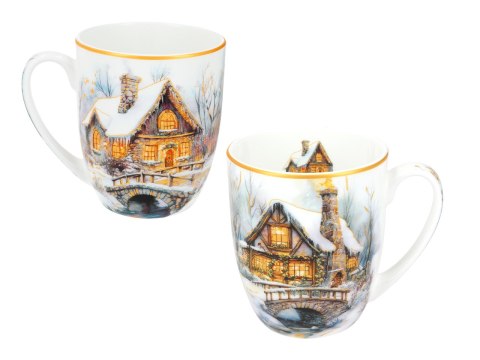 Kpl. 2 kubków świątecznych - Dom w objęciach zimy (CARMANI) Kpl. 2 kubków świątecznych - Dom w objęciach zimy (CARMANI)