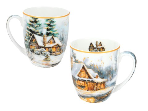 Kpl. 2 kubków świątecznych - Dom w objęciach zimy (CARMANI) Kpl. 2 kubków świątecznych - Dom w objęciach zimy (CARMANI)