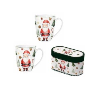 Pl 2 Kubki Classic Santa Claus