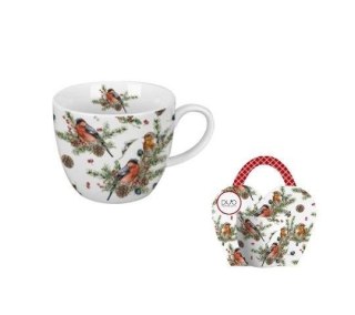 Pl Kubek 460 Ml W Koszyczku Christmas Birds 1