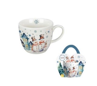 Pl Kubek 460 Ml W Koszyczku Snowman