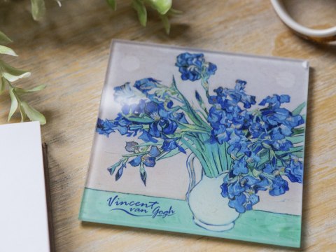 Podkładka szklana - V. van Gogh, Irysy wazon (CARMANI)