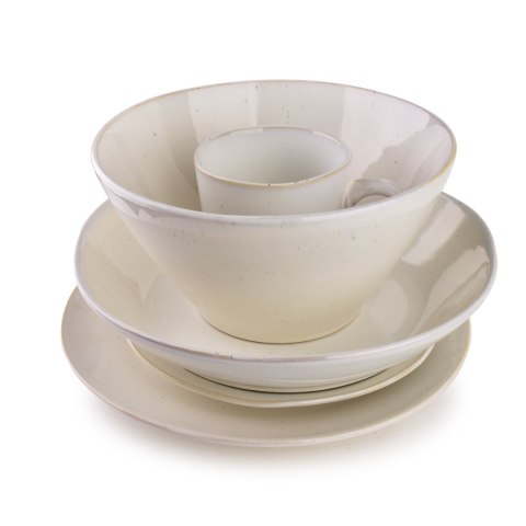 BASIC NATURE Miska 28x28x6cm duża kremowa