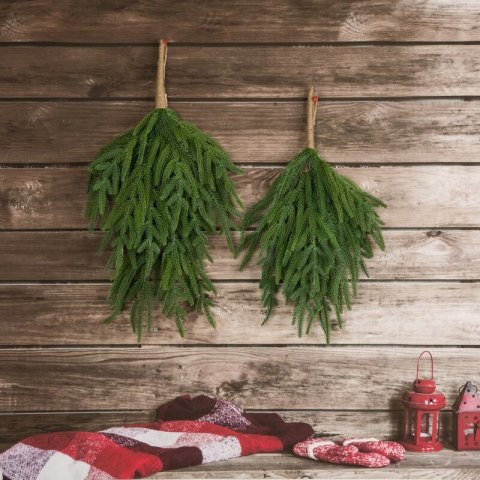 GAŁĄZKA ŚWIĄTECZNA DEKORACYJNA 259 20 X 45 CM ZIELONY