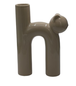 WAZON CERAMICZNY KOT BEŻOWY