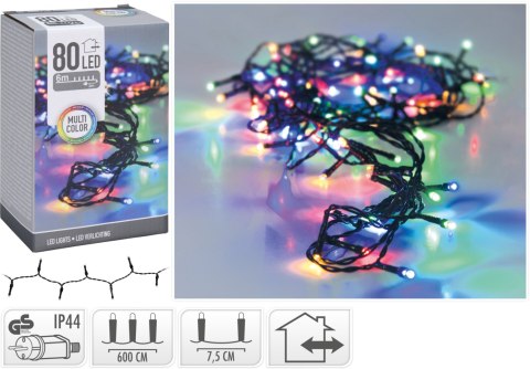 ŁAŃCUCH LED 80 MULTI WW ZEWNĘTRZNE
