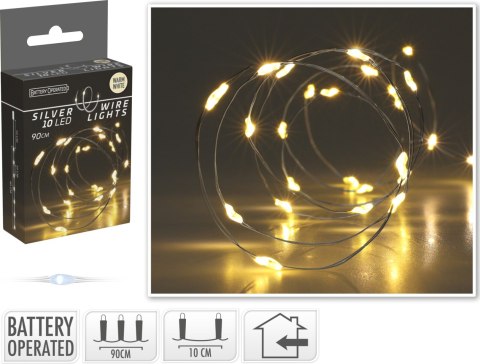 Łańcuch świetlny 10LED WW BO