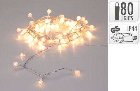 Łańcuch świetlny LED 80LED WW
