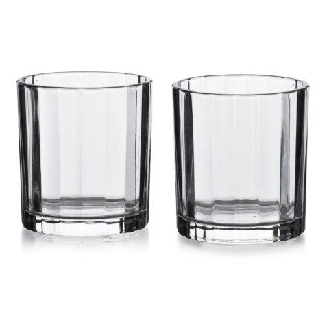 ELISE STRIPES Komplet 4 szklanek 310mlprzezroczyste 8x8xh9cm ELISE STRIPES Komplet 4 szklanek 310mlprzezroczyste 8x8xh9cm