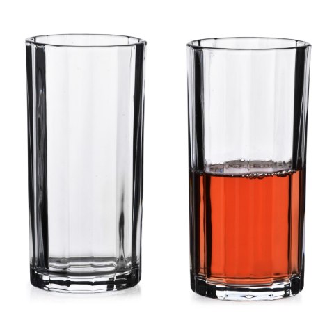 ELISE STRIPES Komplet 4 szklanek 360mlprzezroczyste 7x7xh15cm ELISE STRIPES Komplet 4 szklanek 360mlprzezroczyste 7x7xh15cm