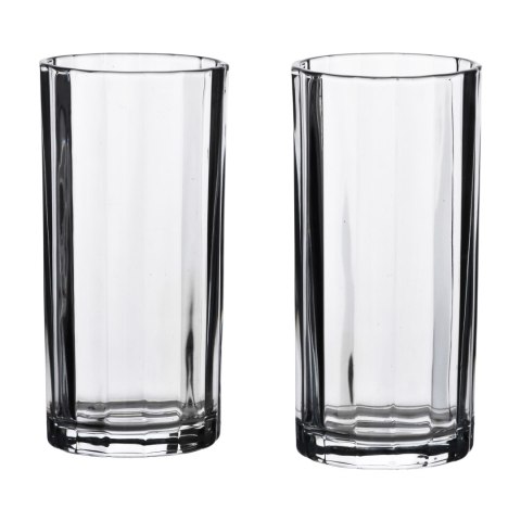 ELISE STRIPES Komplet 4 szklanek 360mlprzezroczyste 7x7xh15cm ELISE STRIPES Komplet 4 szklanek 360mlprzezroczyste 7x7xh15cm