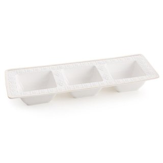 MISA DEKORACYJNA OLIVIA (02) 36 X 13 X 5 CM BIAŁY