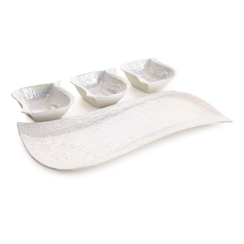 PATERA DEKORACYJNA NINA (02) 18 X 41 X 6.5 CM PERŁOWY