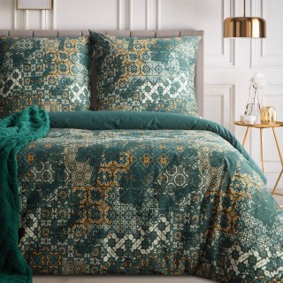 KOMPLET POŚCIELI SATYNOWEJ SPRING 69 140 X 200 CM CIEMNOZIELONY