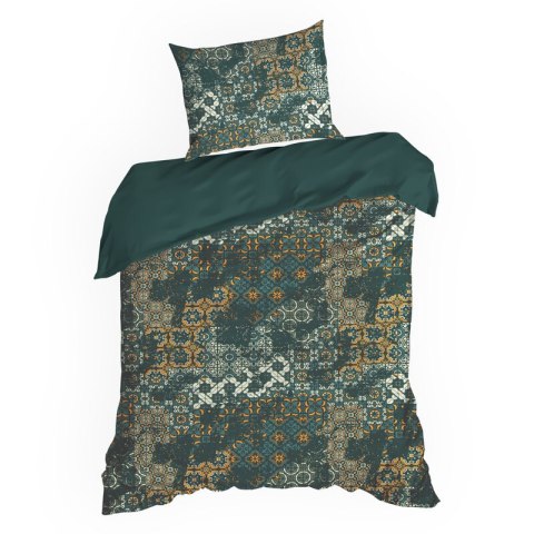 KOMPLET POŚCIELI SATYNOWEJ SPRING 69 140 X 200 CM CIEMNOZIELONY