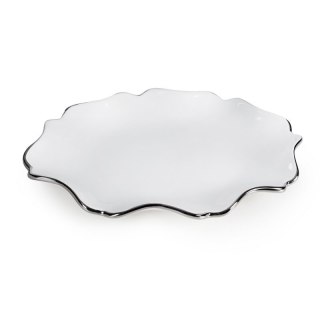 PATERA DEKORACYJNA AUREN (02) 25 X 18 X 3 CM BIAŁY