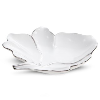 PATERA DEKORACYJNA NERIS (02) 30 X 28 X 6 CM BIAŁY