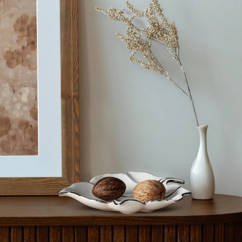 PATERA DEKORACYJNA NERIS (02) 30 X 28 X 6 CM BIAŁY