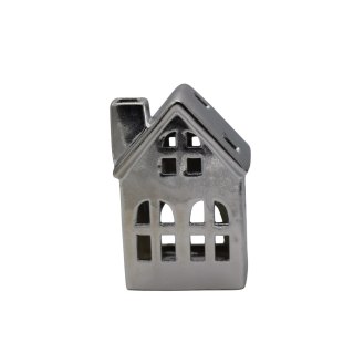 DOMEK CERAMICZNY SUGAR SILVER NA T-LIGHT DUŻY