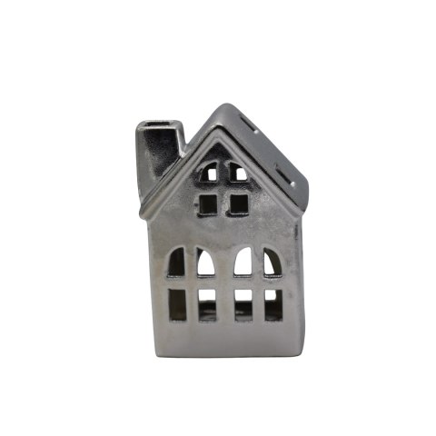 DOMEK CERAMICZNY SUGAR SILVER NA T-LIGHT DUŻY