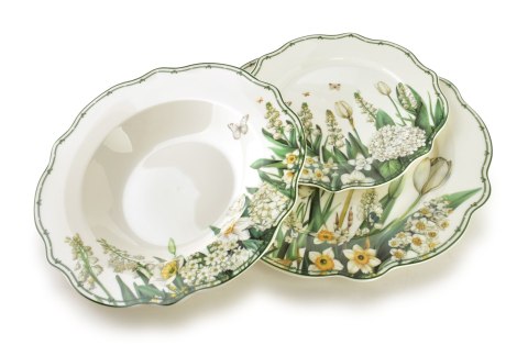 LEA ELEGANT Komplet 18 części 27cm obiad/19,5cm deser/22cm głęboki