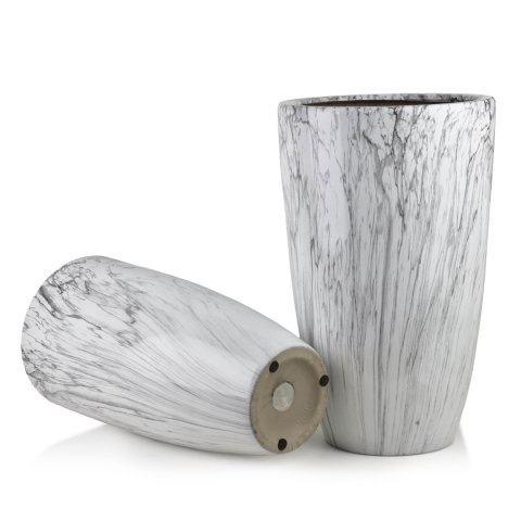 NEVA MARBLE Komplet 2 osłonek ceramicznych 39x39x62/31x31x58 cm