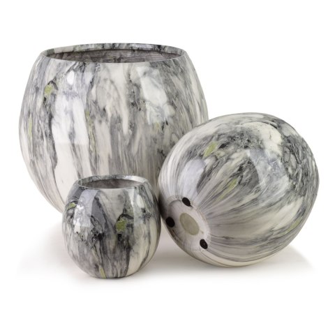 NEVA MARBLE Komplet 3 osłonek ceramicznych 42,5x42,5x39/28x28x27/20x20x19 cm