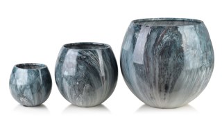 NEVA MARBLE Komplet 3 osłonek ceramicznych 42,5x42,5x39/28x28x27/20x20x19 cm