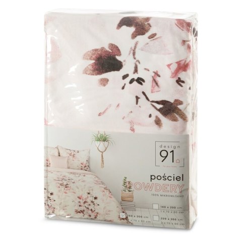 POŚCIEL D91 POWDERY 140 X 200 CM BIAŁY